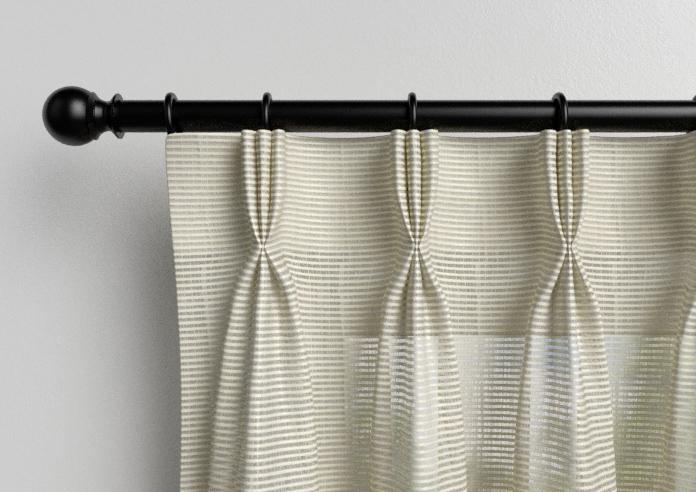 Catania Stripe Voile, Powder Cream - Made to Measure Curtains - Image 11